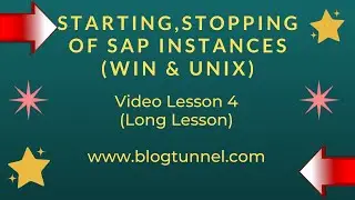 How to Start / Stop SAP Instances in Windows / Linux / Unix #sapbasis #saptutorial #learning