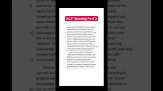 Part 2 of the ACT reading problem series. Did you answer part 1? #shorts