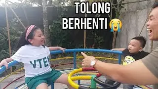 Mau NANGIS !! DiKERJAIN  si Om Nakal !!Cici dan Zael Main di Taman Bermain Anak