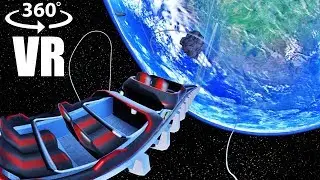 Virtual Reality Roller Coaster in Space 360 video