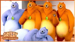 Bear Fractions | Grizzy & the Lemmings | 30' Compilation | 🐻🐹 Cartoon for Kids