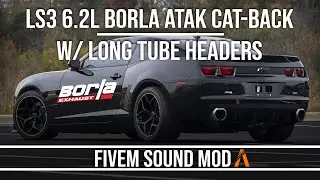 FiveM Sound Mod - Camaro SS 2012 V8 6.2L LS3 Borla Atak Cat-Back and Long Tube Headers