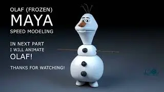 Speed modeling maya character Olaf from Frozen