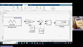 Lectura de sensor de corriente con #simulink y #arduino
