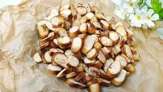 Вкусные и хрустящие сухарики для салатов и бульонов)