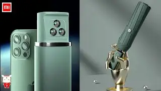 New Xiaomi Automatic Folding Umbrella With Led Light Windproof Large Rain.