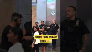 THE COP😳TAUBA TAUBA in Public! #taubatauba #karanaujla #bollywood #singinginpublic #bollywoodsongs