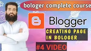 how to create pages in blogger