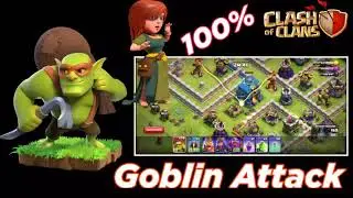 Clash Of Clans Challange Attack Only Used Super Goblin Army Distroy Town Hall Tutorial|@_Mo.Navid|