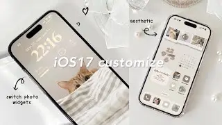 iOS 17 AESTHETIC CUSTOMISE! 🤎 beige theme  | custom iphone theme, widgets, icons tutorial