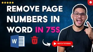 How to REMOVE PAGE NUMBERS on Certain WORD PAGES in 75 S
