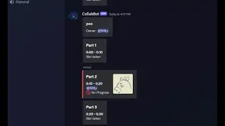preview - discord bot to help manage collab lists