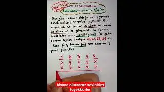 Sayı problemleri yeni nesil soru|2021 TYT