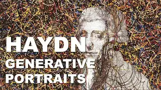 Animate portraits using Processing code | FRANZ JOSEPH HAYDN 