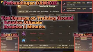 Perbandingan DAMAGE Sniper FIRE Vs LIGHT | Rotation Combo 1 Menit Training Ground - DN2E