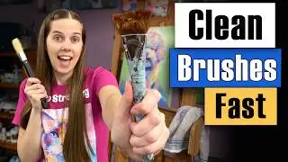 EASY Way to Clean Paintbrushes After Acrylic Painting