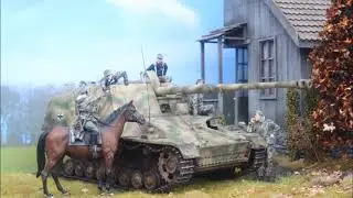 Nashorn Tankdestroyer in Russia. 1/35 scale diorama