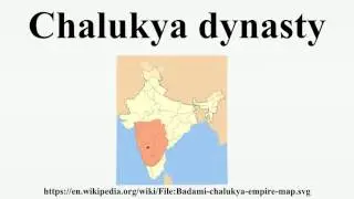 Chalukya dynasty