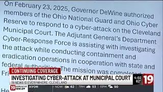 Cleveland Municipal Court Cyber Attack updates 3/4/25