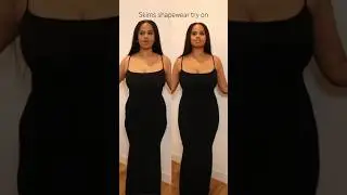 Trying on SKIMS Shape Wear & VIRAL Dress #skims #skimsdress @skims #shorts