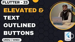 Elevated Text Outlined Buttons in Flutter Urdu/Hindi || Jawad Aslam
