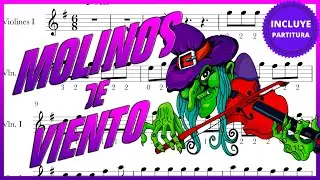 Molinos de viento partitura violín/ partitura violino / violin sheet - easy violin sheet /MAGO DE OZ
