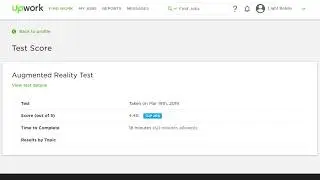 Augmented Reality Test Upwork