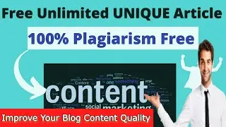 Free SEO Friendly Unique Article Generator Online Tool 2022 | How to Generate Unique Article Online