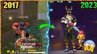 Free fire player 2017 vs 2023 | free fire old I'd vs new I'd | free fire challenge| @GyanGaming