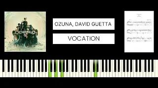 Ozuna, David Guetta - Vocation (BEST PIANO TUTORIAL & COVER)