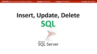 Insert Update Delete in SQL || CRUD Operations in SQL || Select Rows in SQL || Filter rows || Like