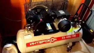 Обзор: Компрессор ременной V образный интерскол кв-430/100