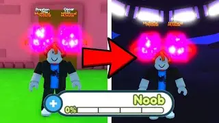 I went from spawn world to tech world with NOOB rank in Pet Simulator X
