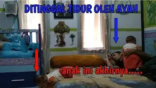 di suruh jagain anak malah tidur.. gini deh jadinya😔