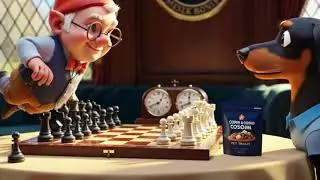 Dachshund vs. Gnome – Chess Showdown Begins