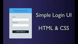 Simple Login UI in HTML and CSS