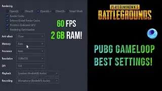 pubg best setting for low end pc \\ gameloop\\ emulator@60 fps 1080p !!!