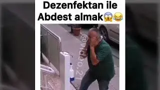 Dezenfektanla Abdest Alan Adam..😂😂