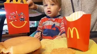 Baby's First McDonald's Happy Meal! Micah Tries for the First Time!