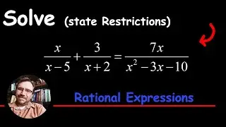 Solving Rational Equations (state the restrictions)- Algebra fwk - TryThis07-0501