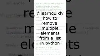 How Do We Remove Multiple Elements from a List in Python? Part II 
