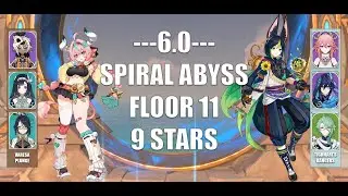 [6.0 Spiral Abyss] Floor 11, 9-stars | Varesa Plunge And Tighnari Spread | Genshin Impact