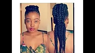 braided mohawk on 4c natural hair protective styles