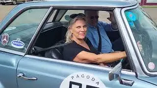 60-year w113 Pagoda anniversary celebration at Silverstone Festival doing Parade Lap in our cars