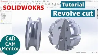 how to use revolve cut command on cylindrical & spherical surface in solidworks| solidworks tutorial