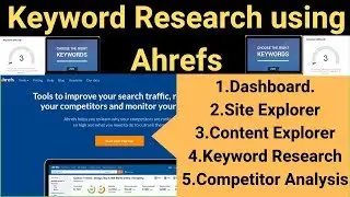 Ahrefs:How to do Keyword Research using Ahrefs|Step By Step|