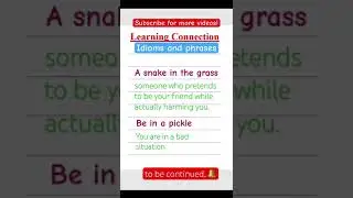 English idioms and phrases learn English 