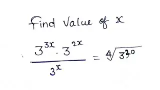 (3^3x . 3^2x )/3^x =4th root 3 ^20 || solve the equation