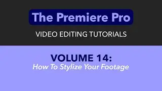 LEARN ADOBE PREMIERE PRO - VOL. 14 -HOW TO STYLIZE YOUR FOOTAGE