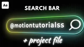 After Effects Glow Line Search Bar Animation | After Effects Tutorials | Motion Graphics